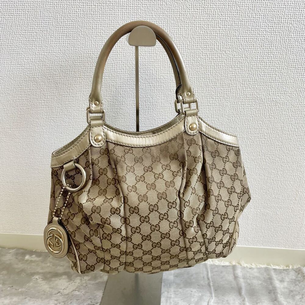 GUCCI Sukey handbag canvas GG